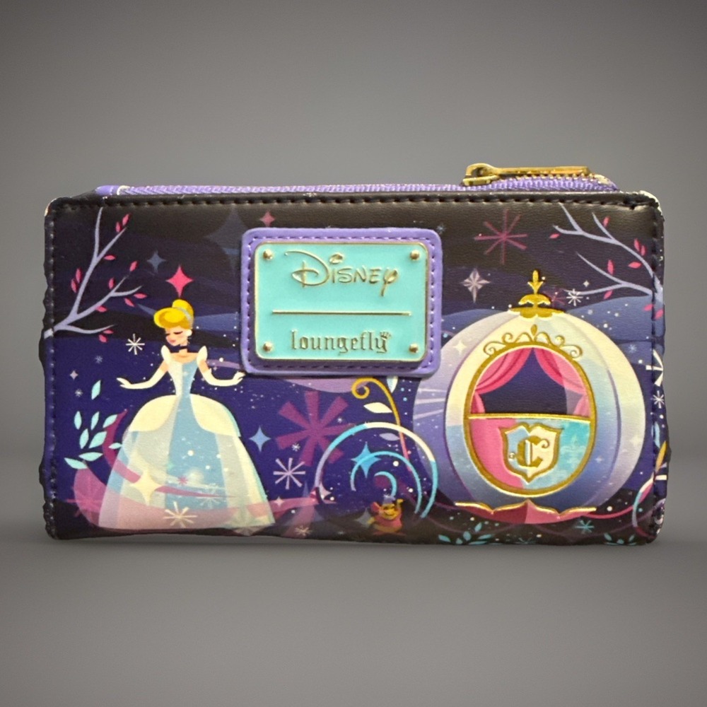 Disney Parks Cinderella Castle Carriage Loungefly Wallet  Castle Series B3